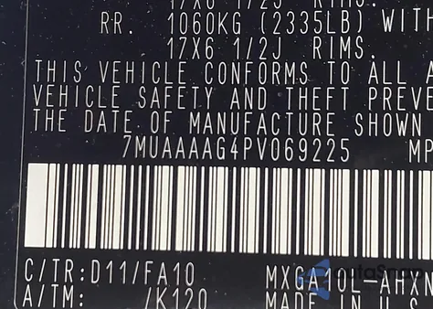 2023 Toyota Corolla Cross L z USA, uszkodzony, nr VIN 7MUAAAAG4PV069225